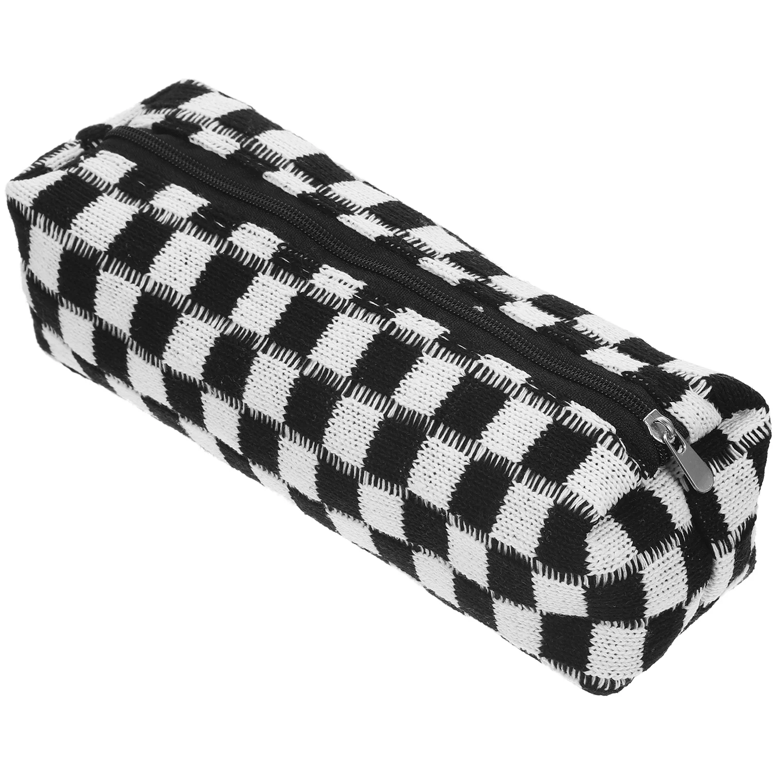 

Checkerboard Case Pouch Organizer Bag Makeup Yarn Convenient Handheld Stationery Large Capacity Polyester Student Teen