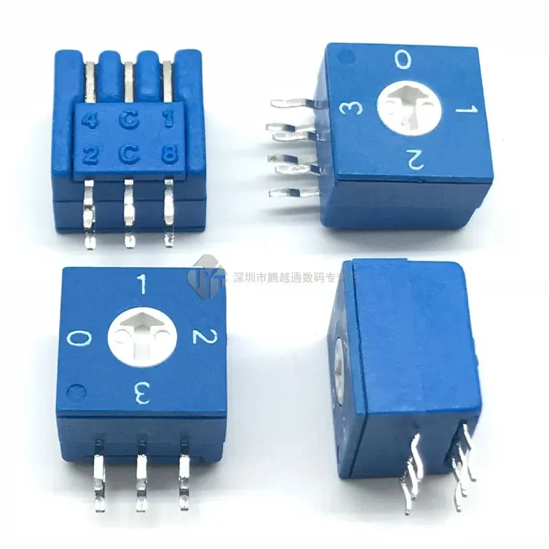 5 шт./партия поворотный кодирующий переключатель 0-3 4-значный PCB вертикальный