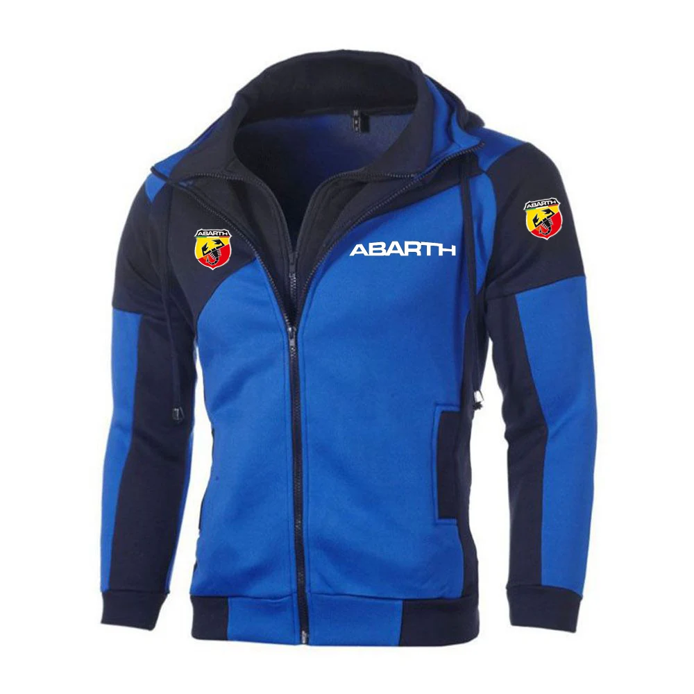 Мужская толстовка с капюшоном и логотипом ABARTH флисовая хлопковая на молнии в