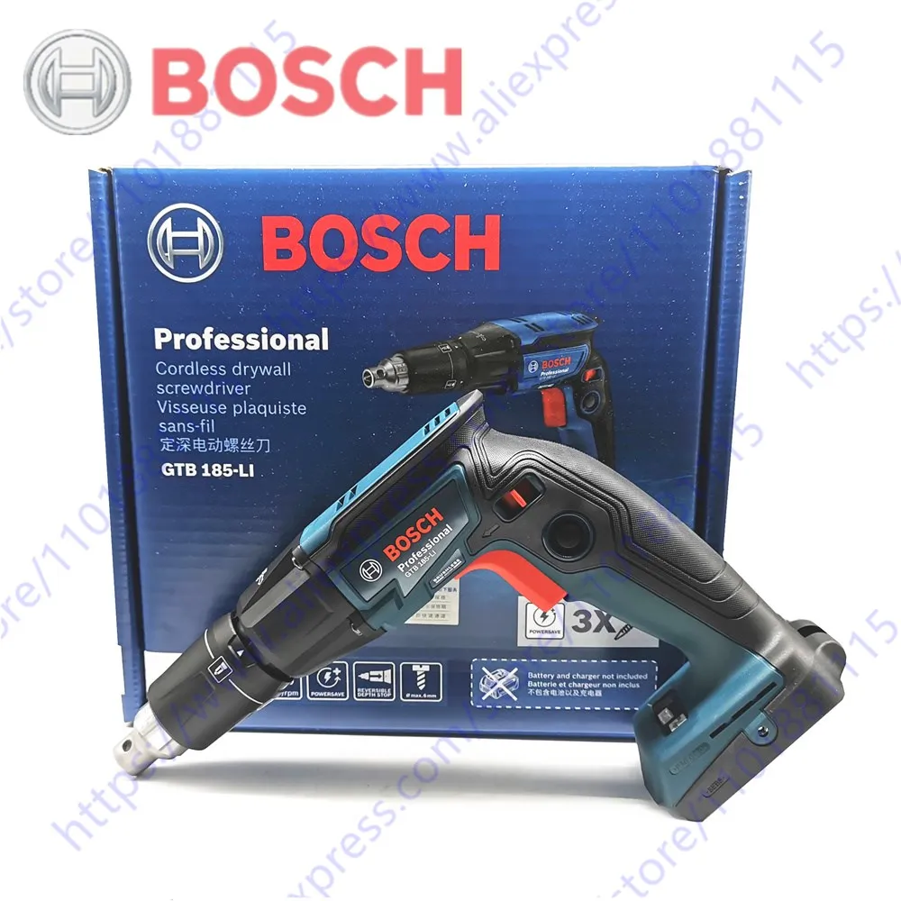 Bosch GTB 185-LI Cordless Drywall Screwdriver 18V 1/4'' Hex Ceiling Chain Nailing Gun GTB185-LI