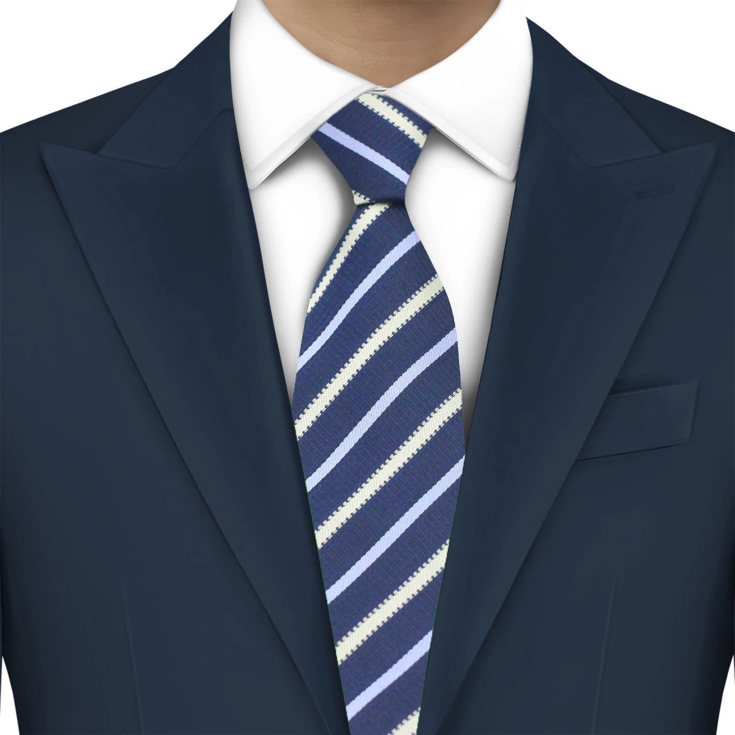 

LYL 7CM Blue Stripe Elegant Bolo Thin Men Tie Accessories Gifts For Wedding Guests Necktie Gentlemen Exclusive Men'S Ties