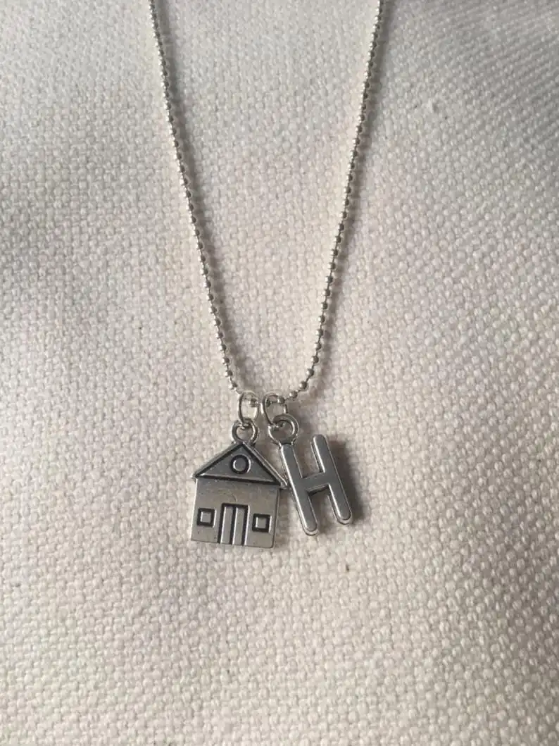 

House Initial Personalized Neckace