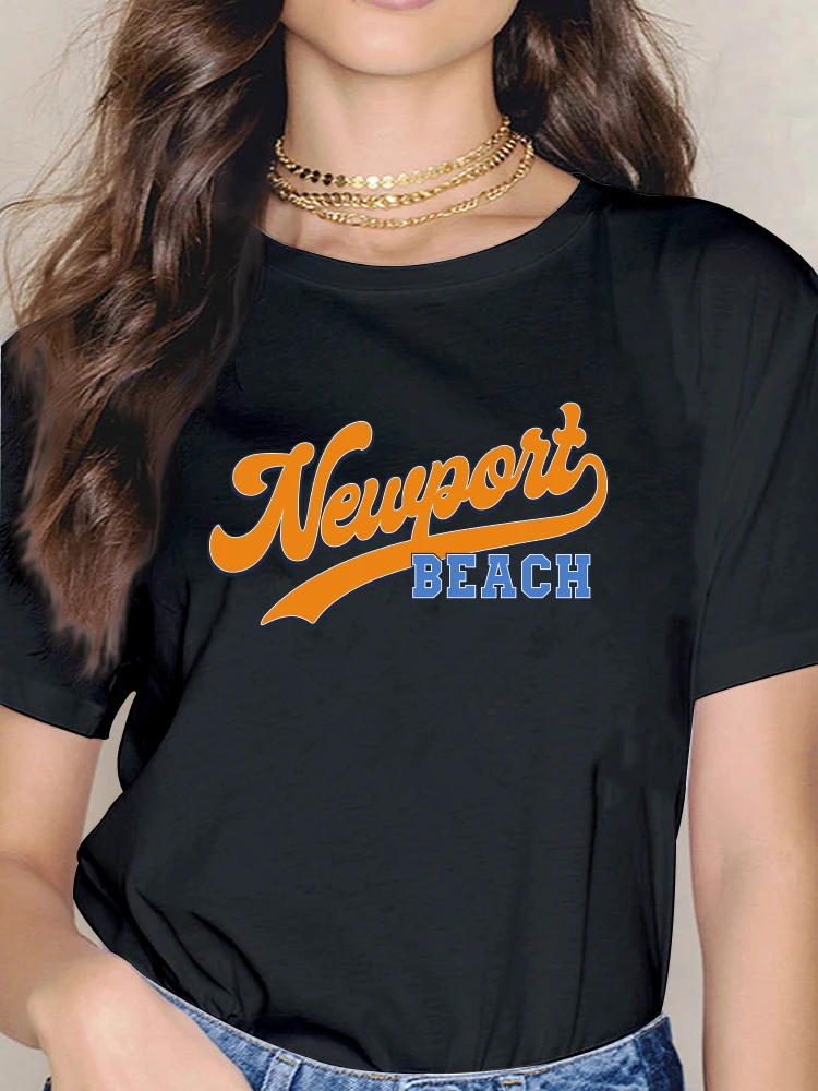 

Summer T Shirt Alphabet Print Women Kawaii Creative Vintage Top Casual Fashion Shirts Tops Simple Clothing Short Sleeve Clothes