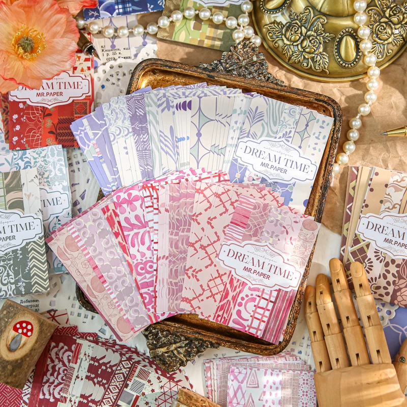 

50 шт./упаковка, бумажные блокноты для скрапбукинга