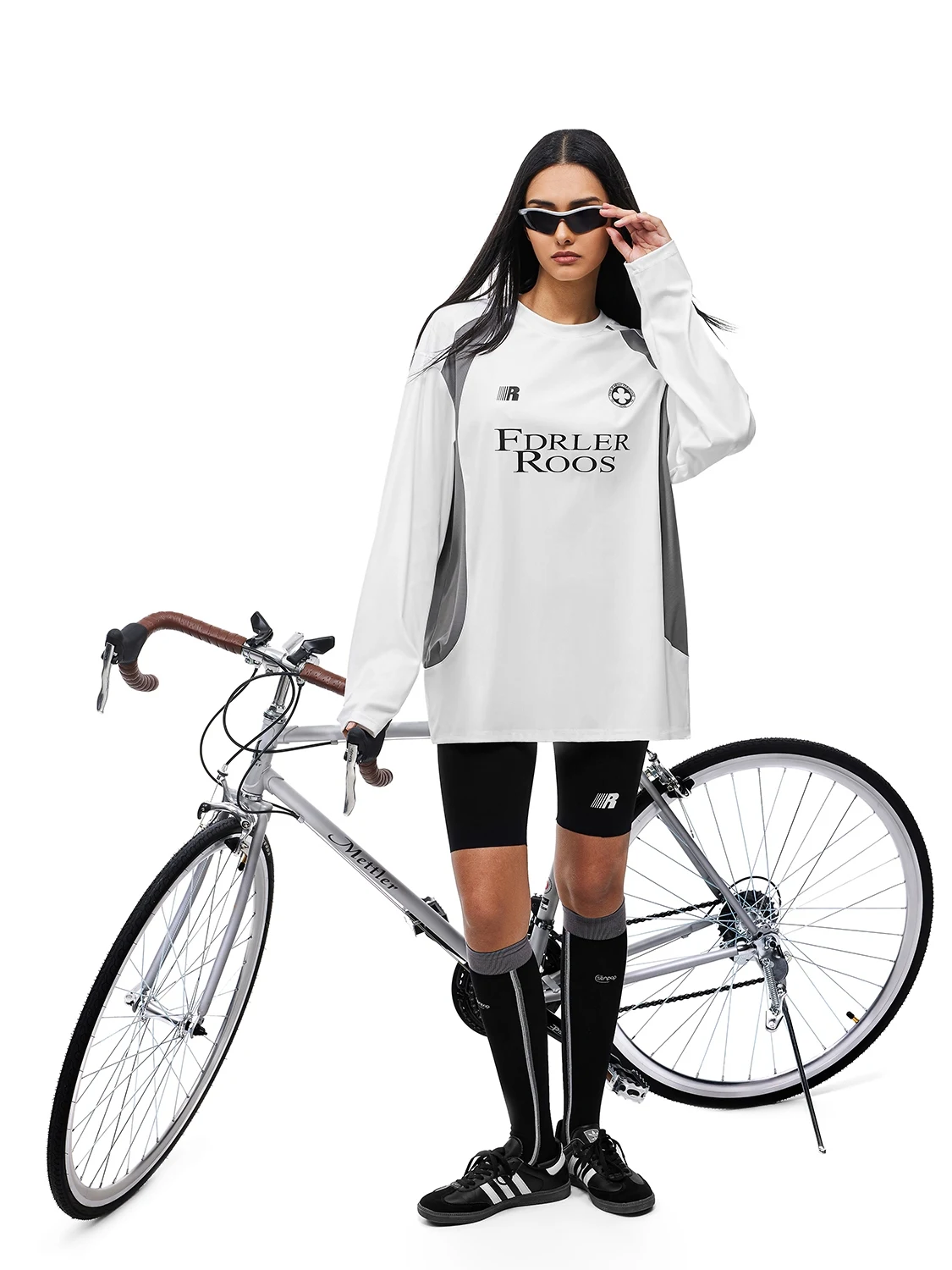 Официальный магазин FDR быстрая Лоскутная Спортивная рубашка с длинным рукавом и