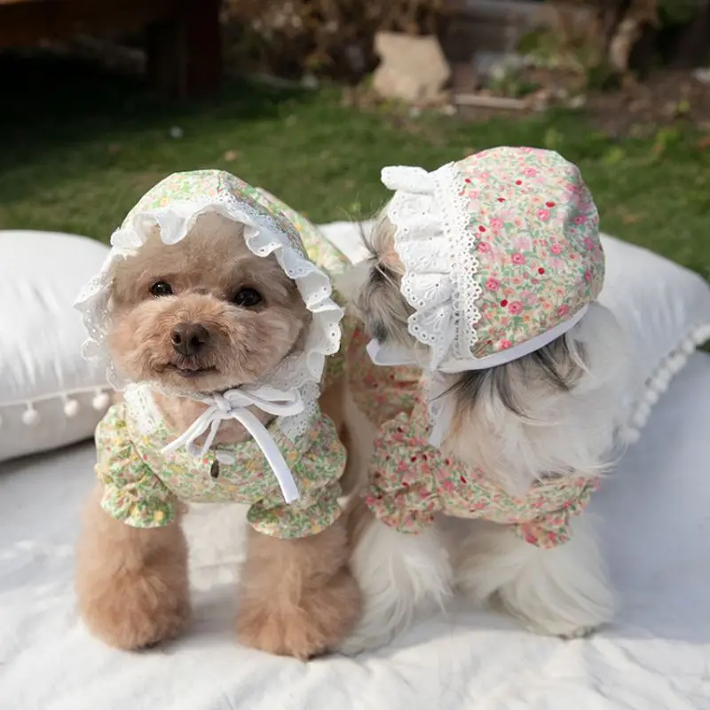 

Cute Summer Dog Clothes Floral Pet Dresses Hat Sunhat Cat Chihuahua Yorkie Pomeranian Bichon Poodle Schnauzer Cat Puppy Clothing
