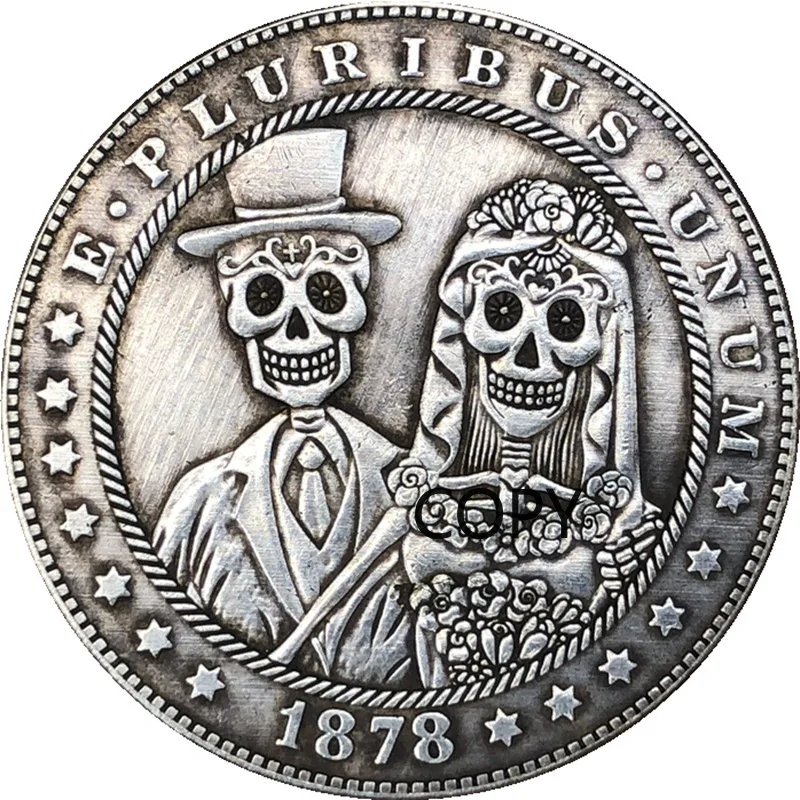 

Античная Серебряная коллекция долларов 1878-c, американская коллекция монет ручной работы Моргана