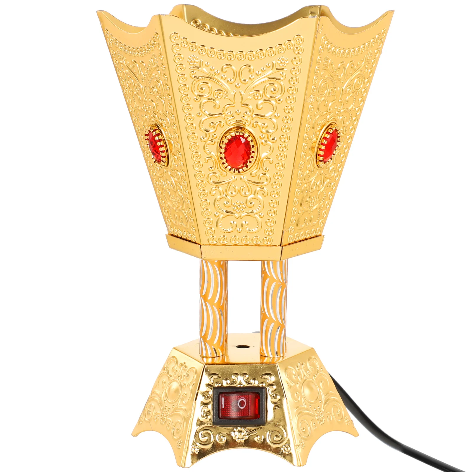 

Burner Frankincense Holder Electric Metal Oud Arabic Bakhoor Charcoal Tibetan Cone Bowl Decor