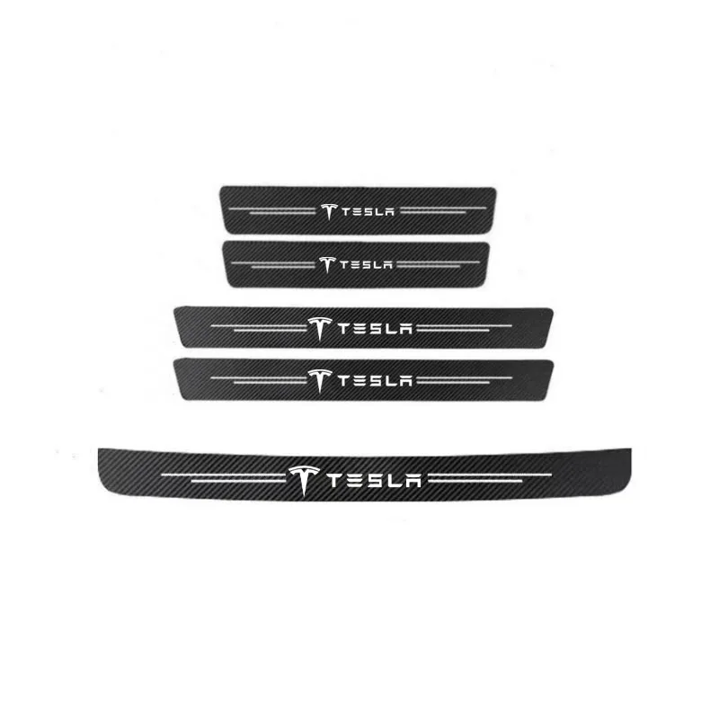 

Наклейки на порог автомобиля, пленка из углеродного волокна, наклейка на порог автомобиля для Tesla Model 3 Y X S P100D P85D 200, логотип, автомобильные аксессуары
