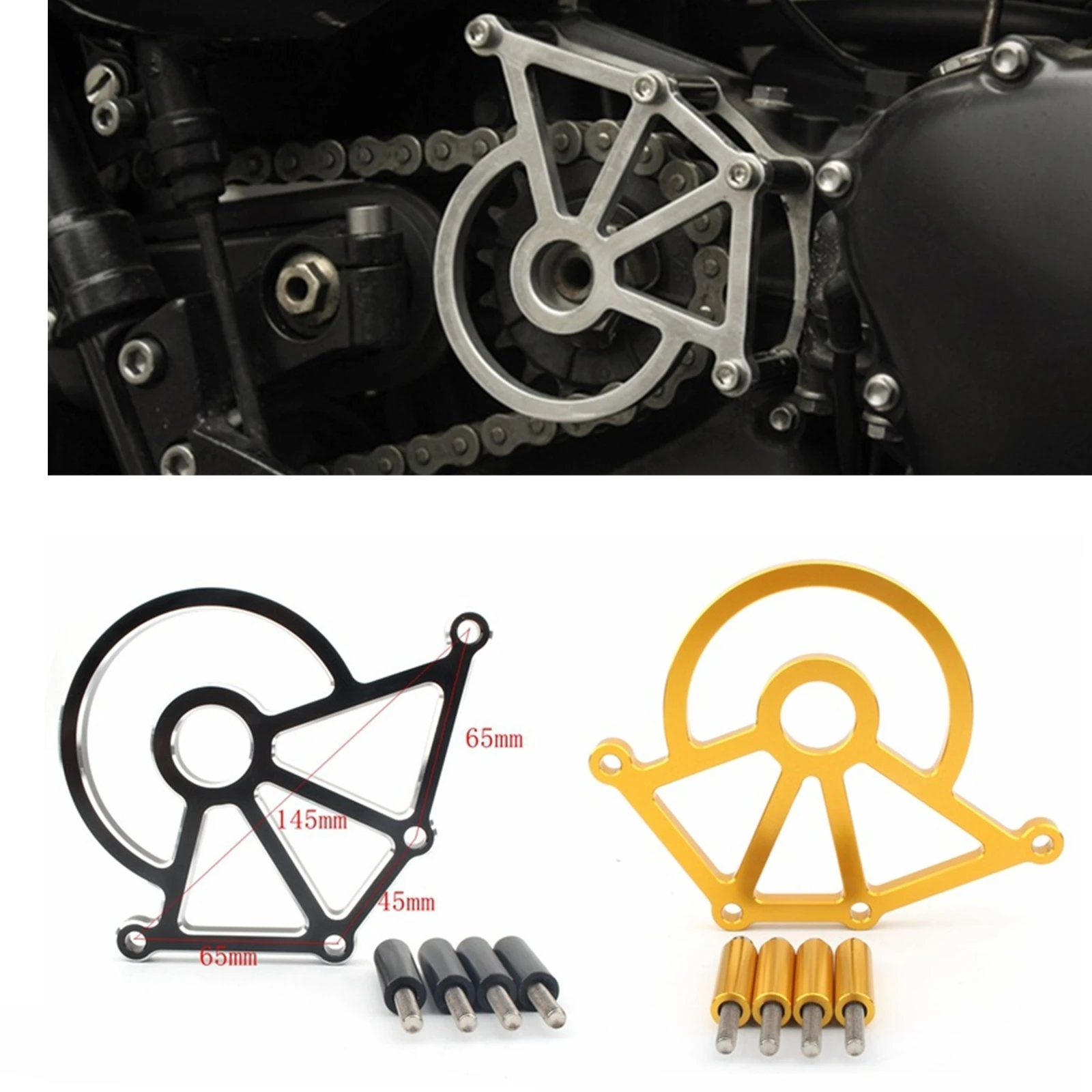 Крышка звездочки мотоцикла чехол для цепи защита Triumph America Hinkley Bonneville T100 Thruxton 900