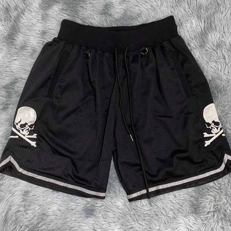 

Mastermind Japan Skull Embroidery Men's And Women's 1:1 Dark Sports Mesh Breathable Sports Shorts