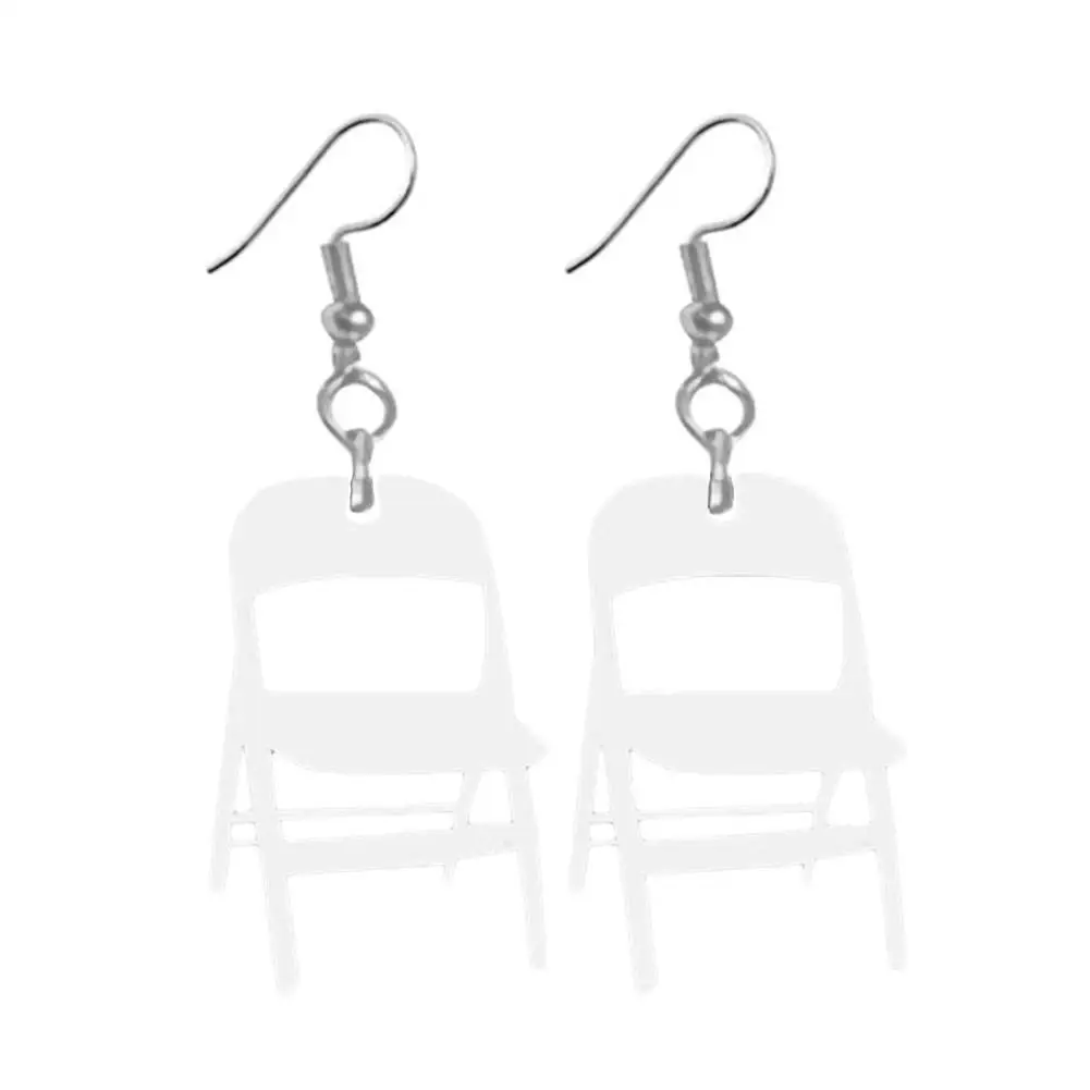Складные серьги в стиле хип-хоп на стул забавные акриловые серьги-подвески