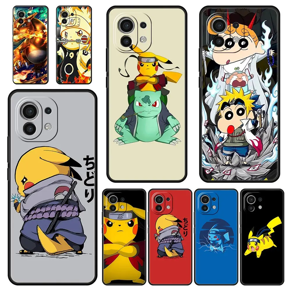 

Pokemon Anime Naruto Phone Case For Xiaomi Poco X3 NFC F3 M3 M4 Mi Note 12 10 11 Ultra 11T Pro 10T Lite 5G 9T 11i 11X Soft Cover