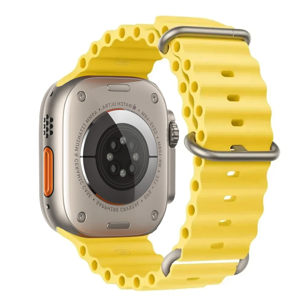 Ремешок силиконовый для apple watch Band 44 мм 40 45 41 49 42 iWatch series 7 6 5 3 se 8 Ultra 2 9 10