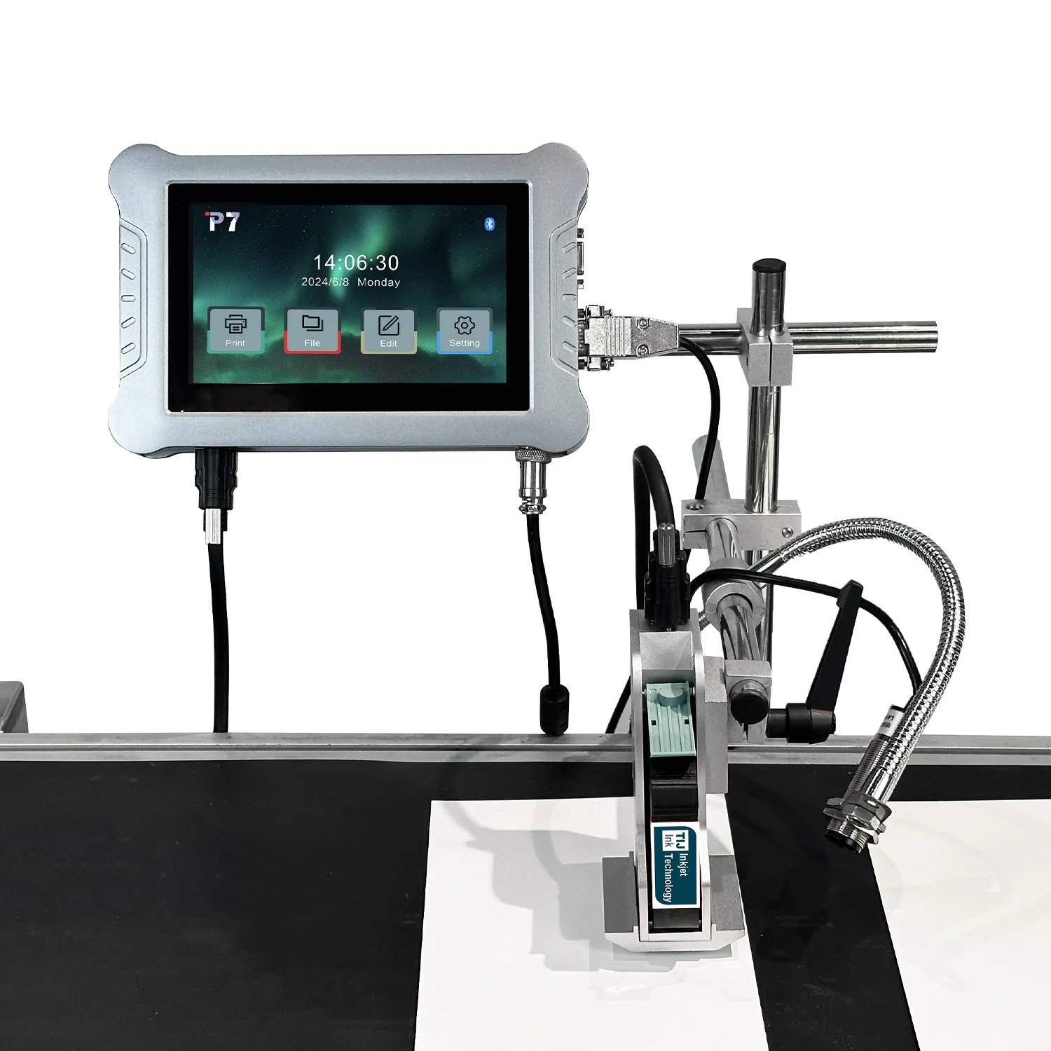 Высокоскоростной принтер этикеток Phezer P7 12 7/25 4 мм TIJ QR Bar код партии дата номер