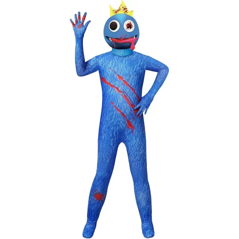 

Rainbow Friends Cosplay Costumes Kawaii Anime Game Character Cute Blue Monster Jumpsuit Clothes Children's Halloween Gift Toys