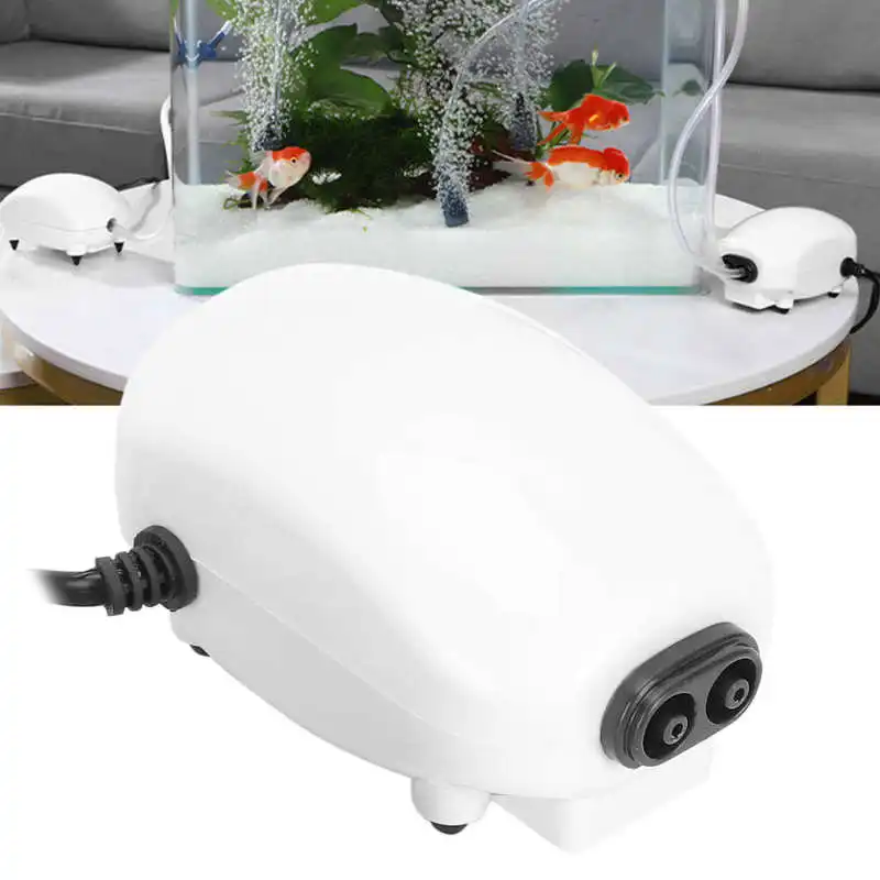 

Aquarium Fish Tank Oxygen Pump Small Quiet Dual Outlets Household Aquarium Air Pump For Fish Breeding