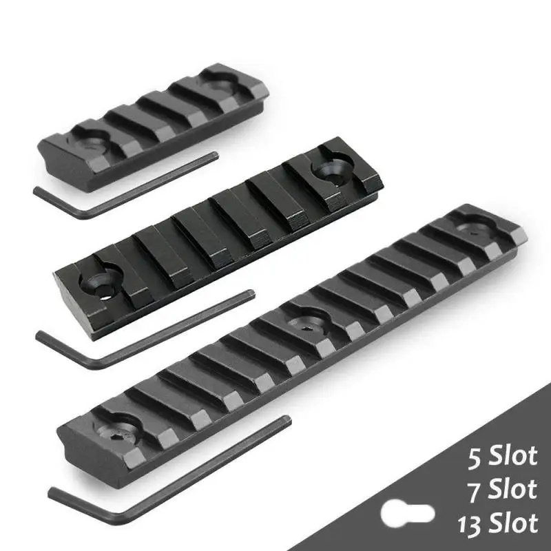 

20 мм 5 + 7 + 13 слот M-Lok рельсовый монтажный адаптер уличная тактическая полоса алюминиевый сплав твердый сегмент адаптации нейлон Пикатинни ре...