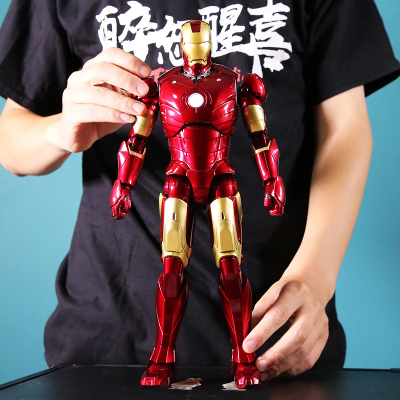 Iron Zd Man-Figura De AccióN Tony Stark Modelo 36cm Mk3 Original Legends IluminacióN Led ColeccióN Conmemorativa 1/5