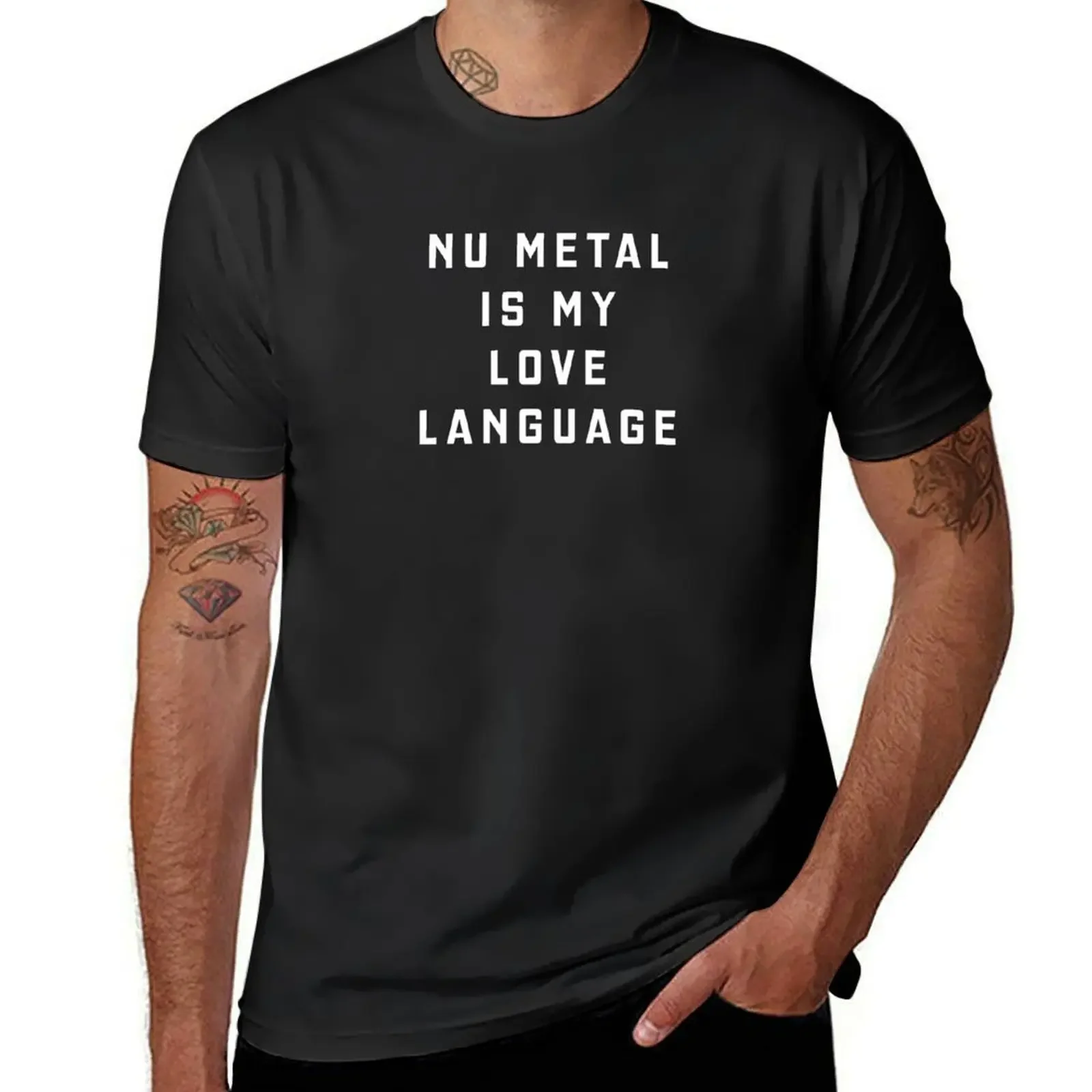 Футболка Nu Metal is my Love Language футболки на заказ рубашка с аниме забавные подарки