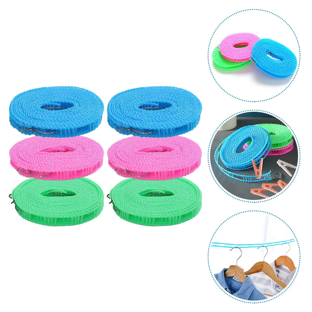 

Clothes Drying Line Fence Clothesline Portable Lines Outdoors Windproof Clotheslines