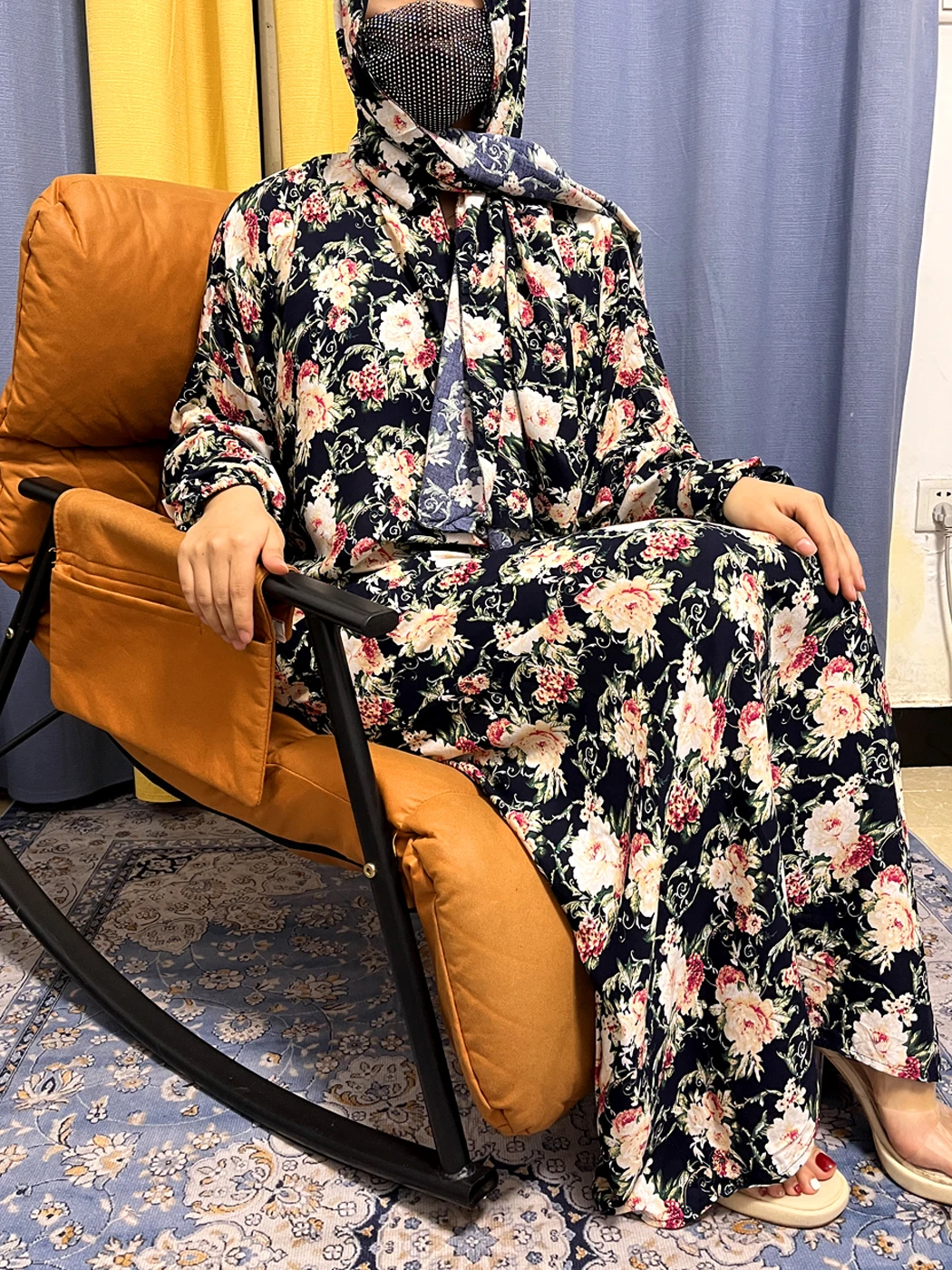 

Мусульманская ежедневная молитва, модель 2023 Рамадан, Африканский свободный халат из искусственного шелка, Нигерия, Дубай, кафтан, соединяющий капюшон, тюрбан