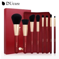 ducare 8pcs makeup brushes tools set for cosmetic foundation eye shadow eyebrow blending powder contour make up brush with bag