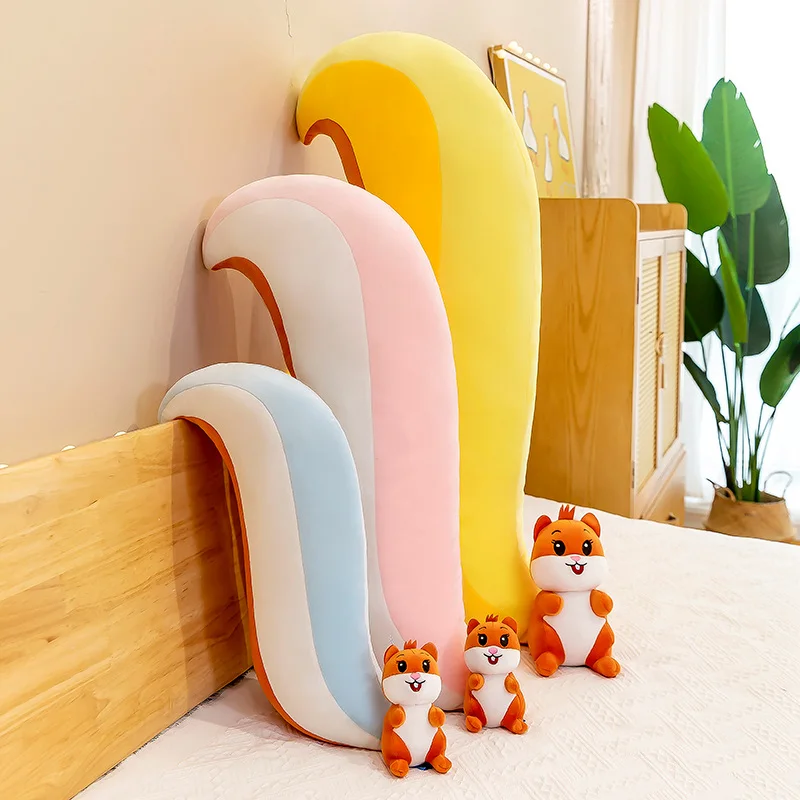 

Cute Soft Long Squirrel Pillow Plush Toys Stuffed Pause Office Nap Pillow Bed Sleep Pillow Home Decor Gift Doll for Kids Girl