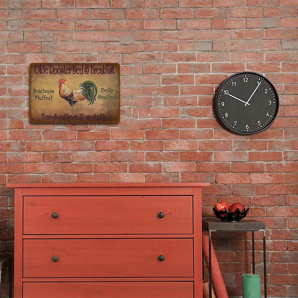 Металлическая табличка с рисунком курицы настенный плакат для дома спальни день