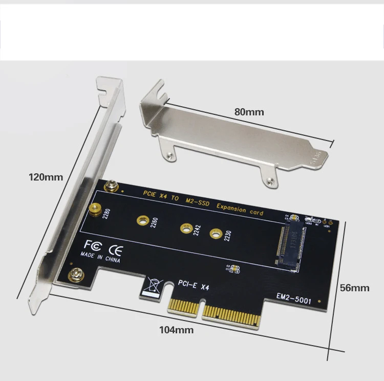 M.2 для NVMe SSD к PCIE X4 адаптер M Key интерфейсная карта поддержка PCI Express 3 0x4 2230-2280 Размер