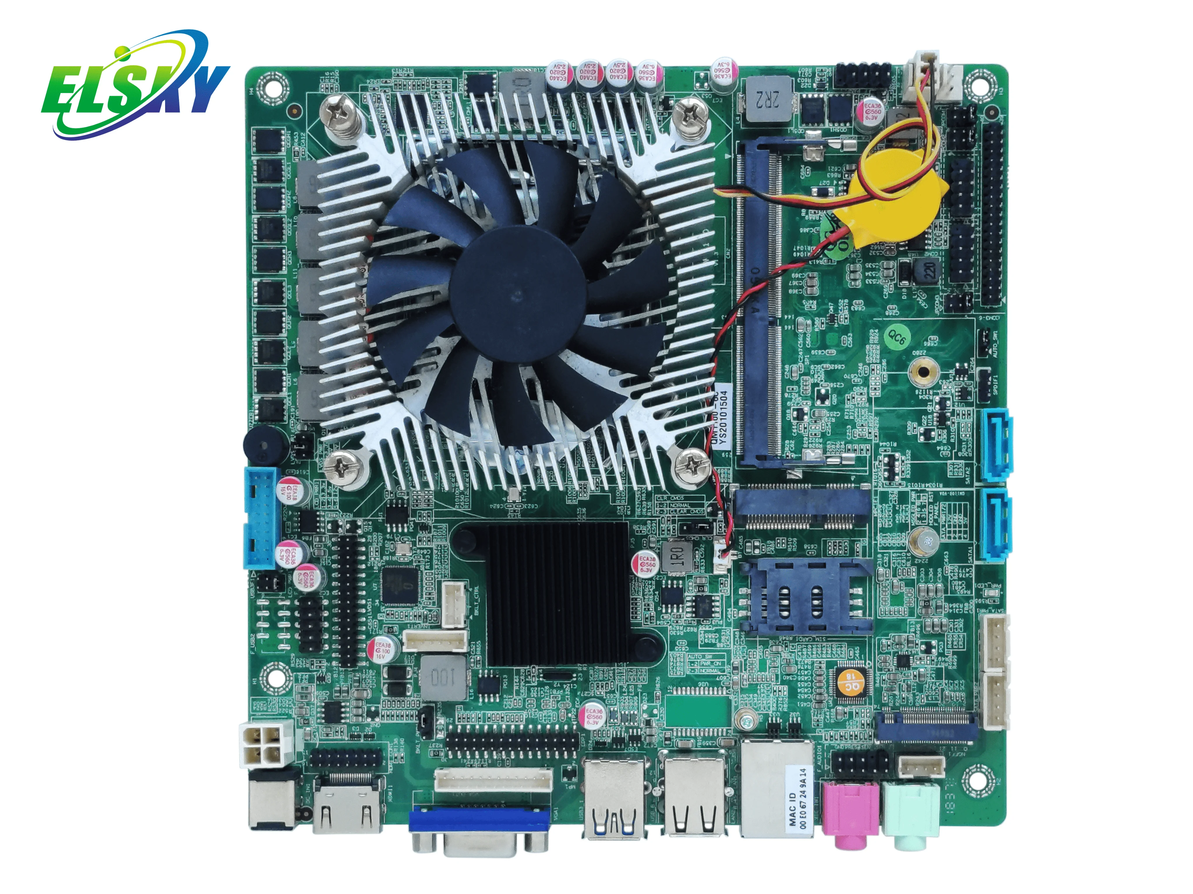 Фото Промышленная материнская плата ELSKY QM1100 Series Mini-ITX с поддержкой DDR4, процессоров Skylake/Kabylake LGA1151, новая, с одним портом SATA №3
