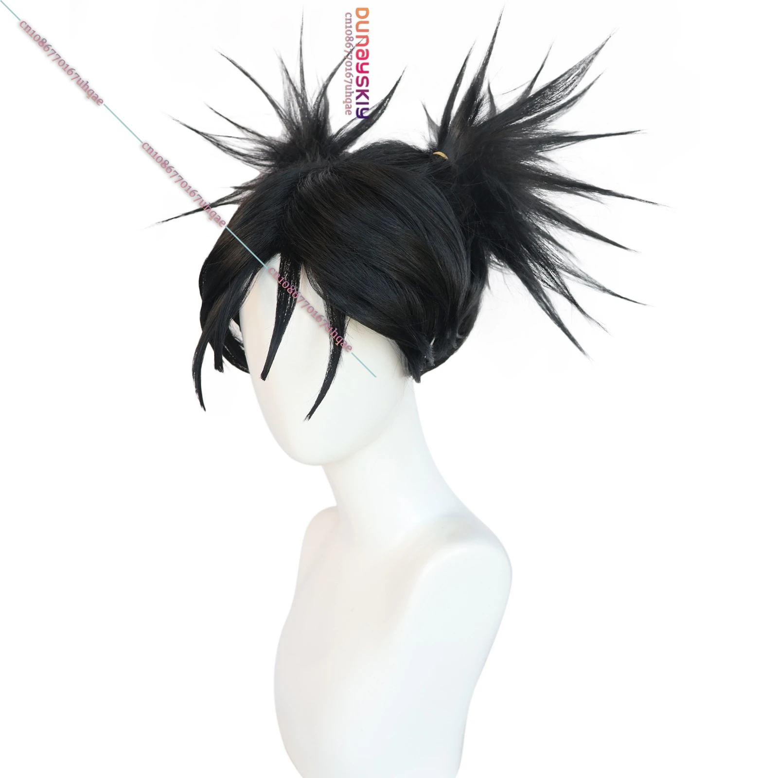 Парик для косплея Choso аниме дзюдзюцу кайсен сезон 2 черный двойной хвост наклейка