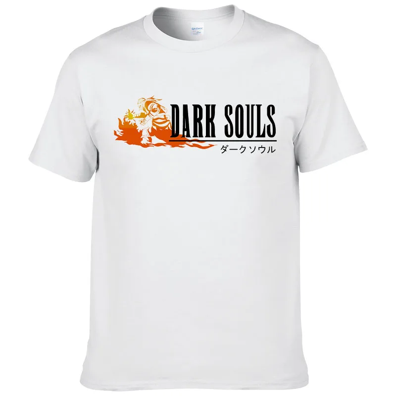 

2022 Summer New Dark Souls Anime Game T Shirts Funny T Shirts Men's Round Neck Printing short seeve wild Top
