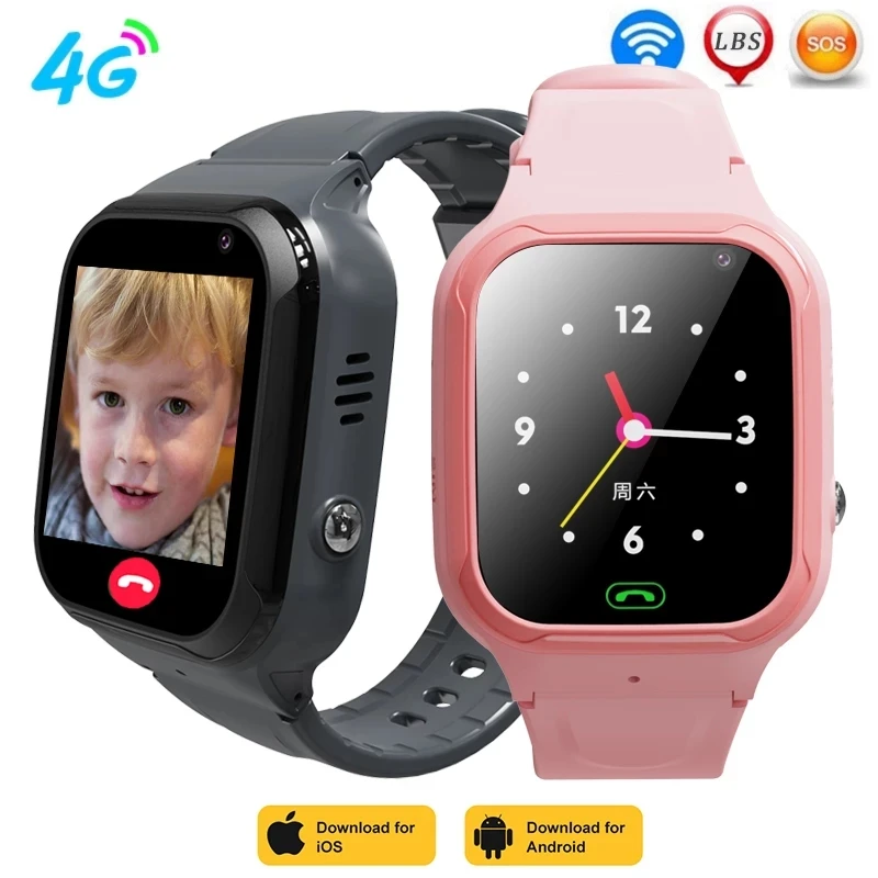 kids Smart watch HD camera Support 4G sim card call smartwatch Wifi LBS positioning for iPhone xiaomi children kid+box