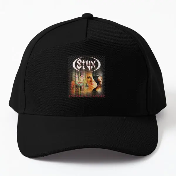 

Styx Band Logos Favorite Baseball Cap Hat Sun Summer Casual Sport Women Casquette Czapka Hip Hop Black Solid Color Fish Boys