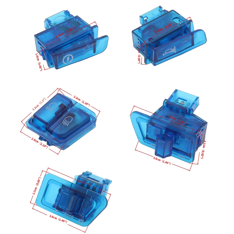 

5Pcs/lot 3 Colors Moped Scooter Turn Signal Headlight Horn Dimmer Switch Motorcycle Starter Button