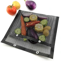 mesh grill bag non stick barbecue net mat bag bbq pad kitchen meat vegetables high temperature resistant cooking grilling pouch