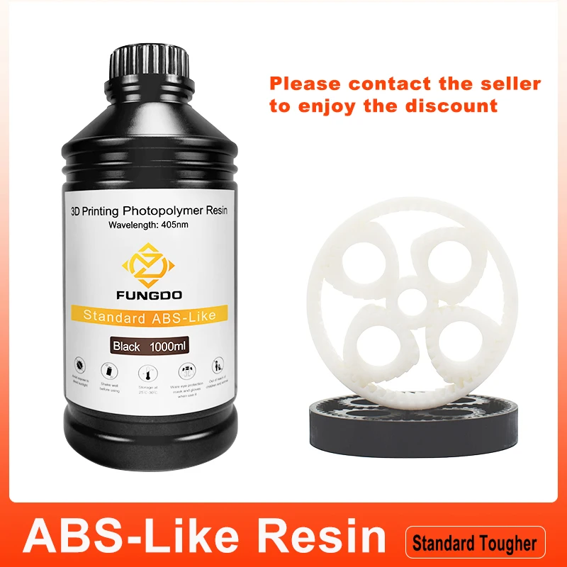 

FUNGDO 3d printer resin russia stock standard ABS-like photopolymer 405nm UV light sensitive for 5.5” LCD 1000g(