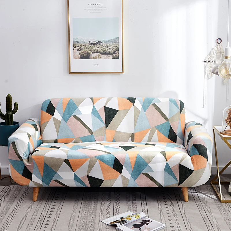 

Printed Stretch Sofa Cover Elastic Polyester Spandex Couch Covers, Universal Fitted Sofa Slipcover for Sofa Furniture Protector