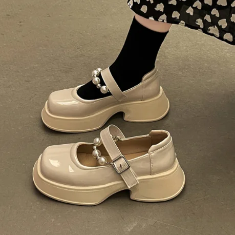 

Shoes Japanese Style Ankle Strap Round Toe High Heels Platform Leather Shoes Cute Lolita JK Girls Mary Jane Shoe women shoes