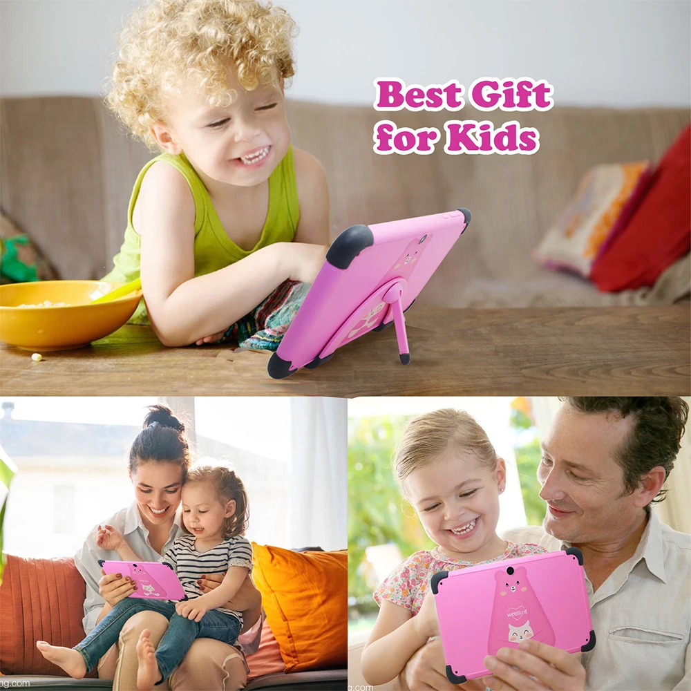 weelikeit 7 Inch Tablet Android 11 1024*600 HD Children's Tablet PC Ouad Core Dual Wifi 2GB 32GB Tablet for Children with Holder images - 6