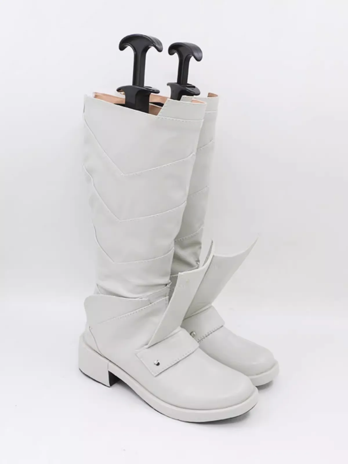 Аниме Kaiju No 8 cafuka Hibino обувь для косплея белые длинные сапоги маскировки кожаные