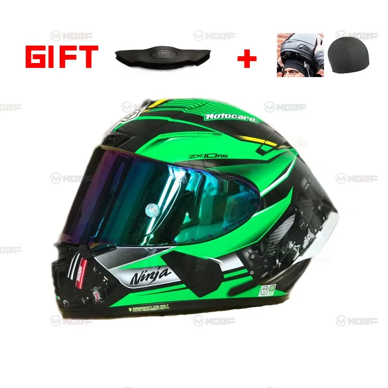

Новинка, мотоциклетный шлем на все лицо X14 ZX-10RR, зеленый шлем для езды на мотоцикле, гоночный мотоциклетный шлем, аксессуары для мотоциклов