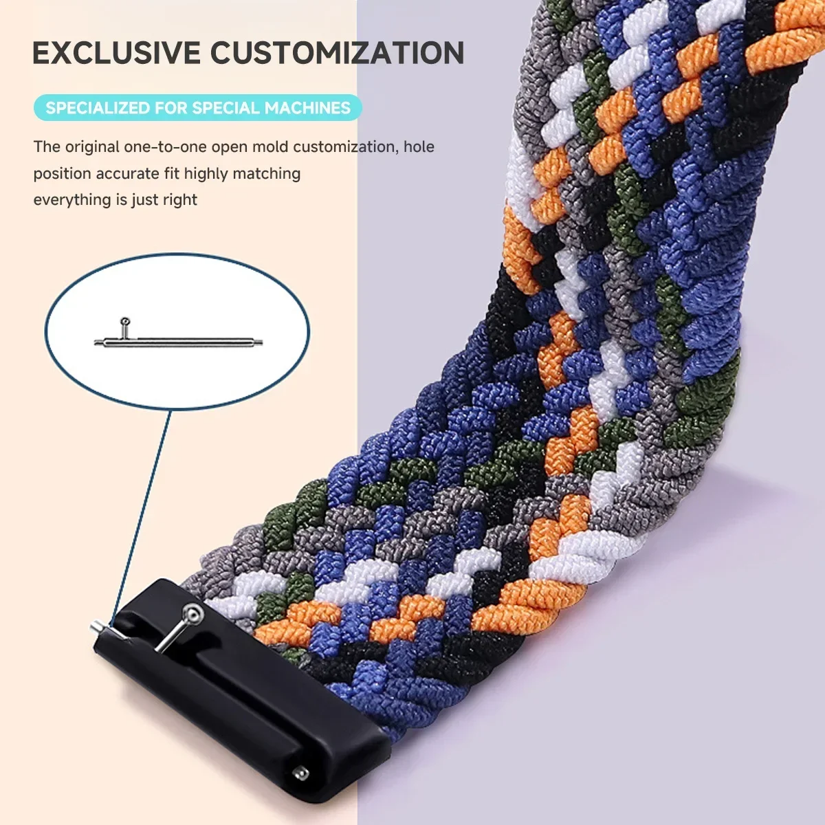 22 20mm Braided Nylon Loop Strap For Samsung Galaxy Watch 7 6 5 4 40mm 44mm Band HUAWEI WATCH GT5 Pro 46mm Bracelet Correa