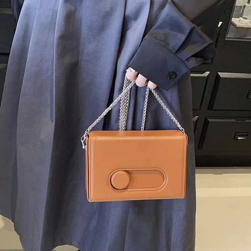 

INS Texture Small Square Bag for Women Summer Chain Camera Women's Handbag 2023 New Box Design Fashion Shoulder Crossbody Bags