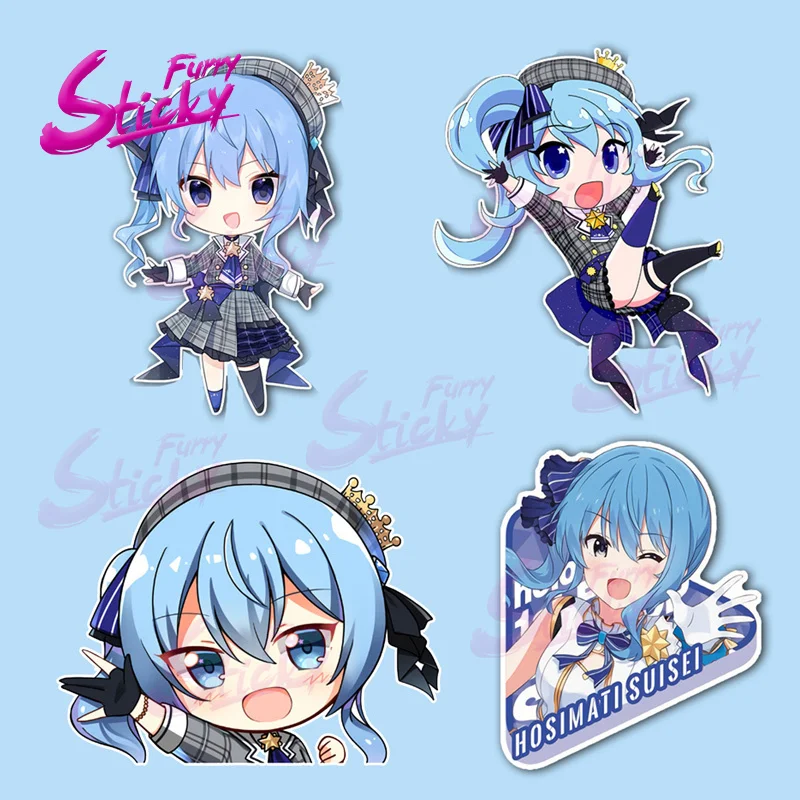 

Furry Sticky Vtuber Suisei ACGN Gril Anime Car Sticker Decal Car Accessories Bumper Helmet Trunk Mazda Stickers