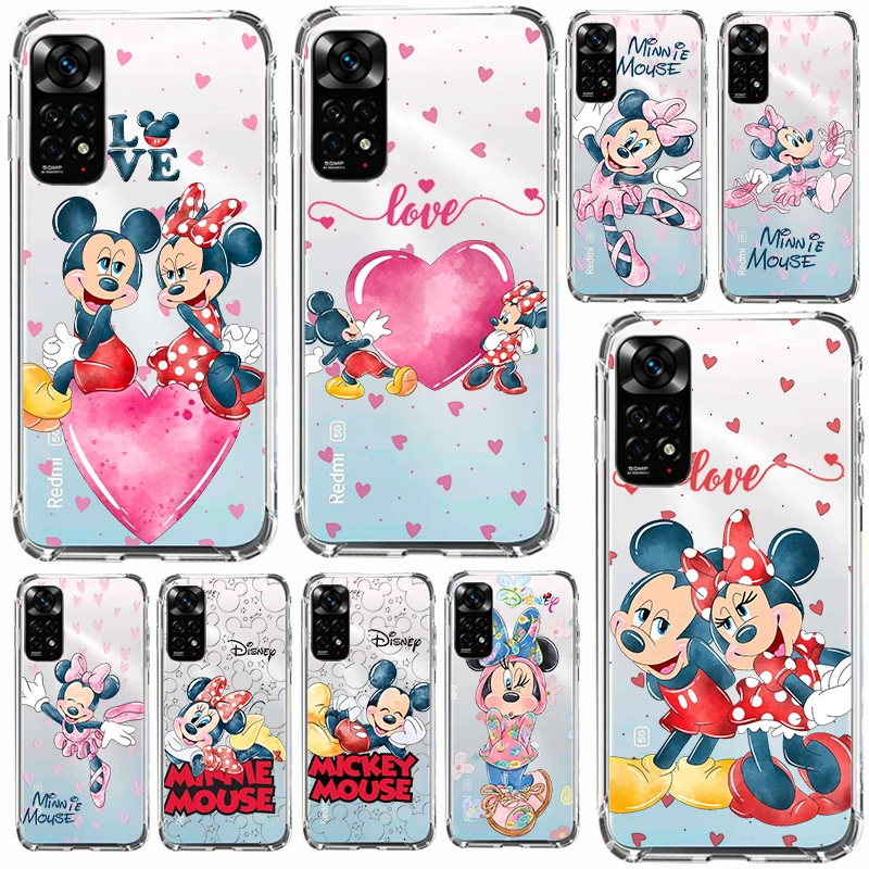 

Minnie Mickey Cartoon For Xiaomi Redmi Note 12 11 11T 10 9 8 7 6 5 4 Pro 5G 4G Silicone Soft TPU Transparent Phone Case Fundas