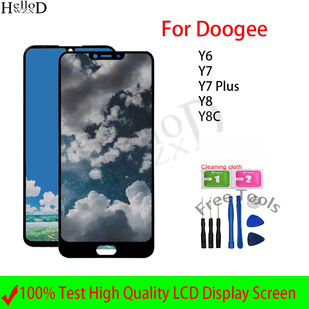 ЖК-дисплей для Doogee Y6 Y7 Y7 Plus Y8 Y8C, ЖК-дисплей, инструменты для замены