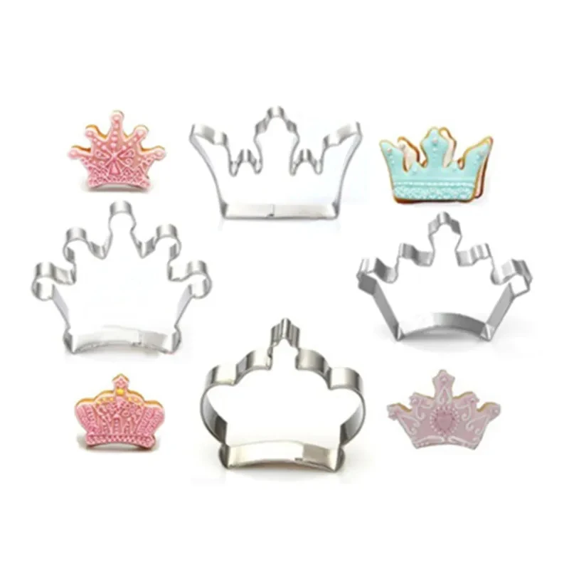 

Stainless Steel Biscuit Mold King Crown Series DIY Cake Fondant Cookie Moulds Baking Tools Fruit Cutters Kitchen Accessories