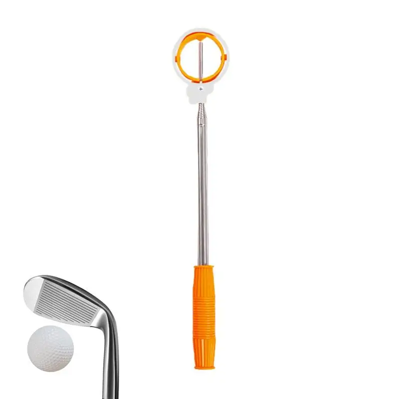 

Telescopic Golf Ball Retriever Catcher Golf Picker Stainless Steel With Lock Double Rings Head For Save Energy